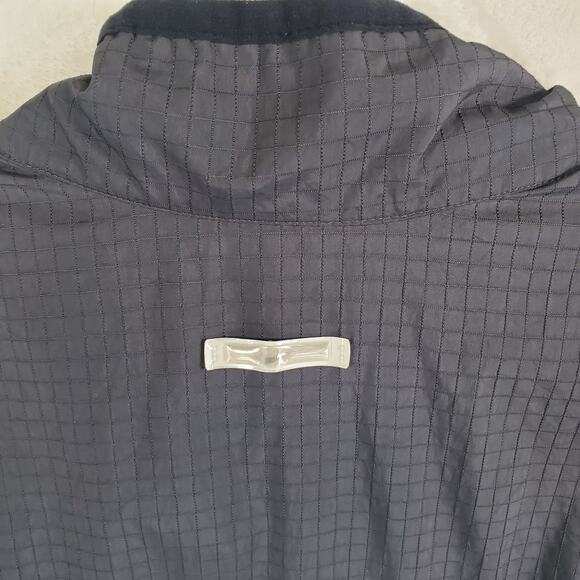 Vtg 90s Y2K Nike Jacket XL Nylon Black Grey Cream Swoosh Full Zip Windbreaker - Picture 11 of 15